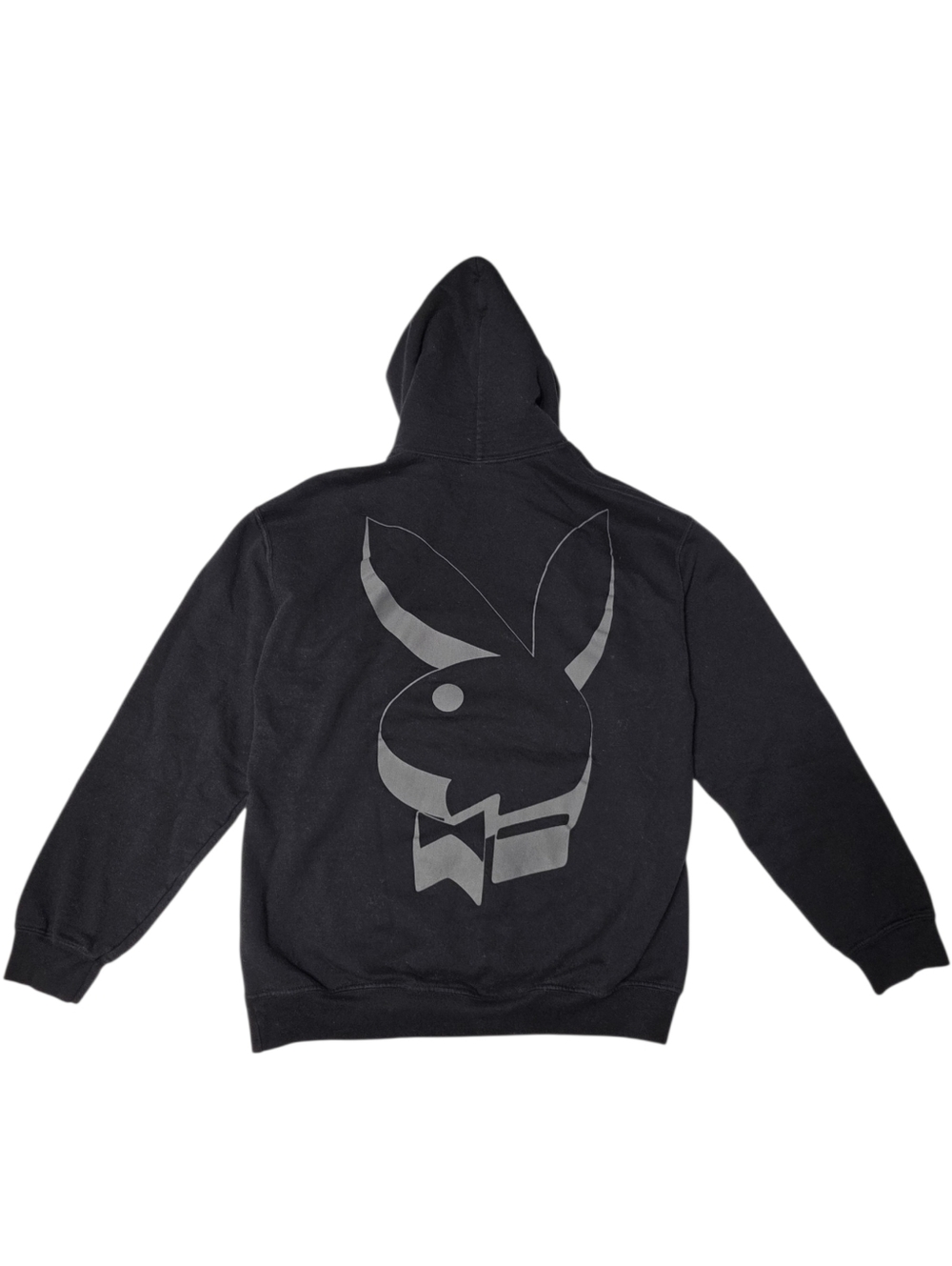 Playboy Bunny Logo Hoodie Black Sweatshirt The Chicago Playboy Club Mens Medium